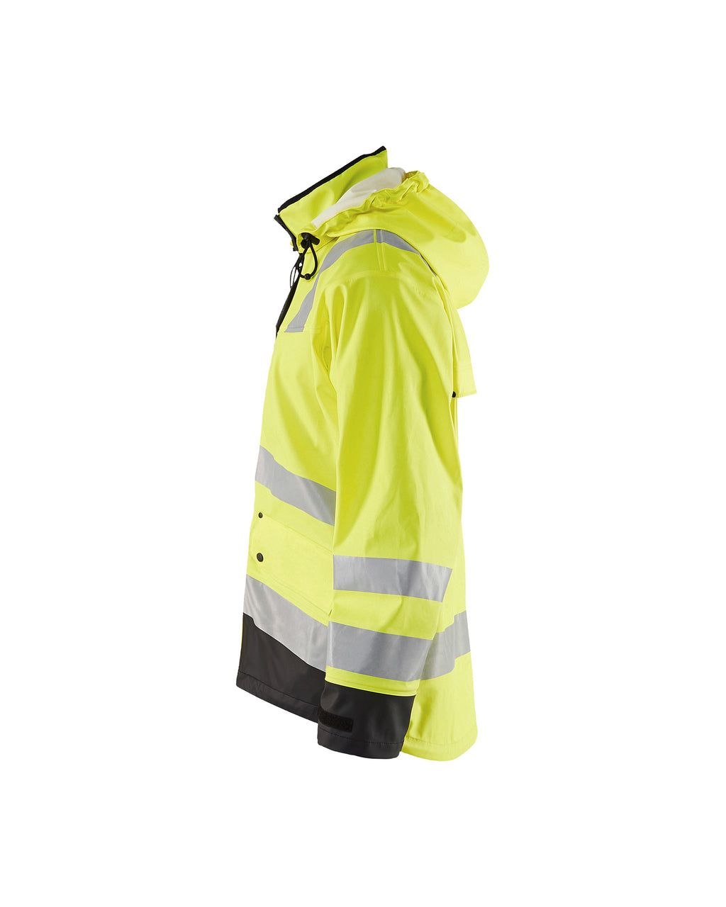 Hi-Vis Rain Jacket - Yellow Hi-viz/Black