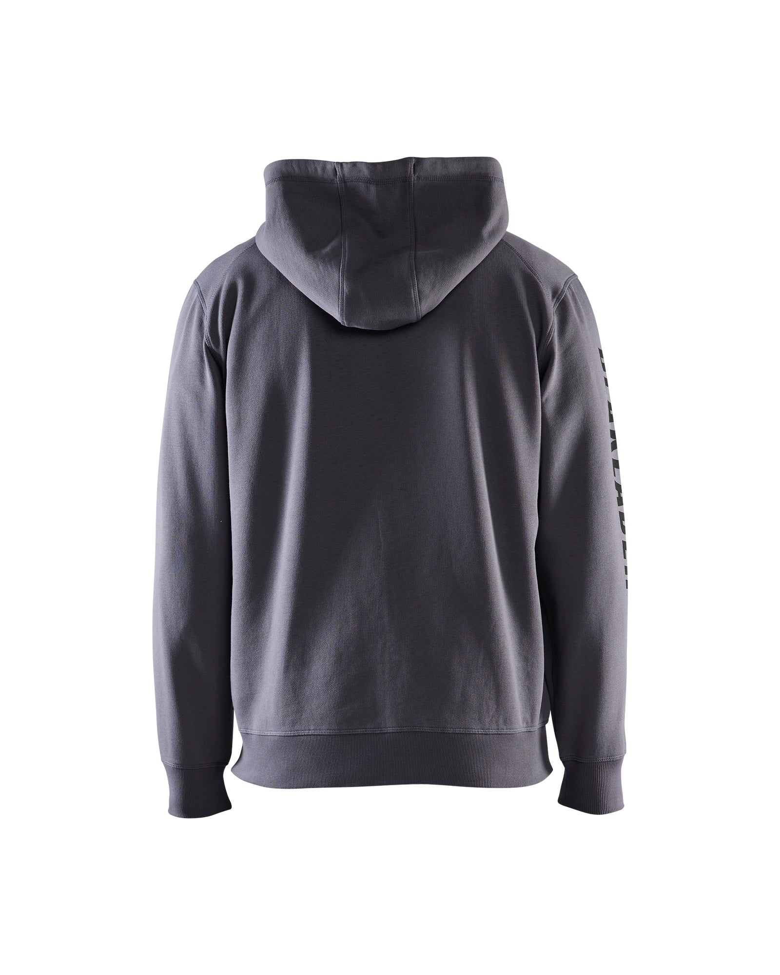 Branded Hooded Zip-up Sweatshirt - Grey