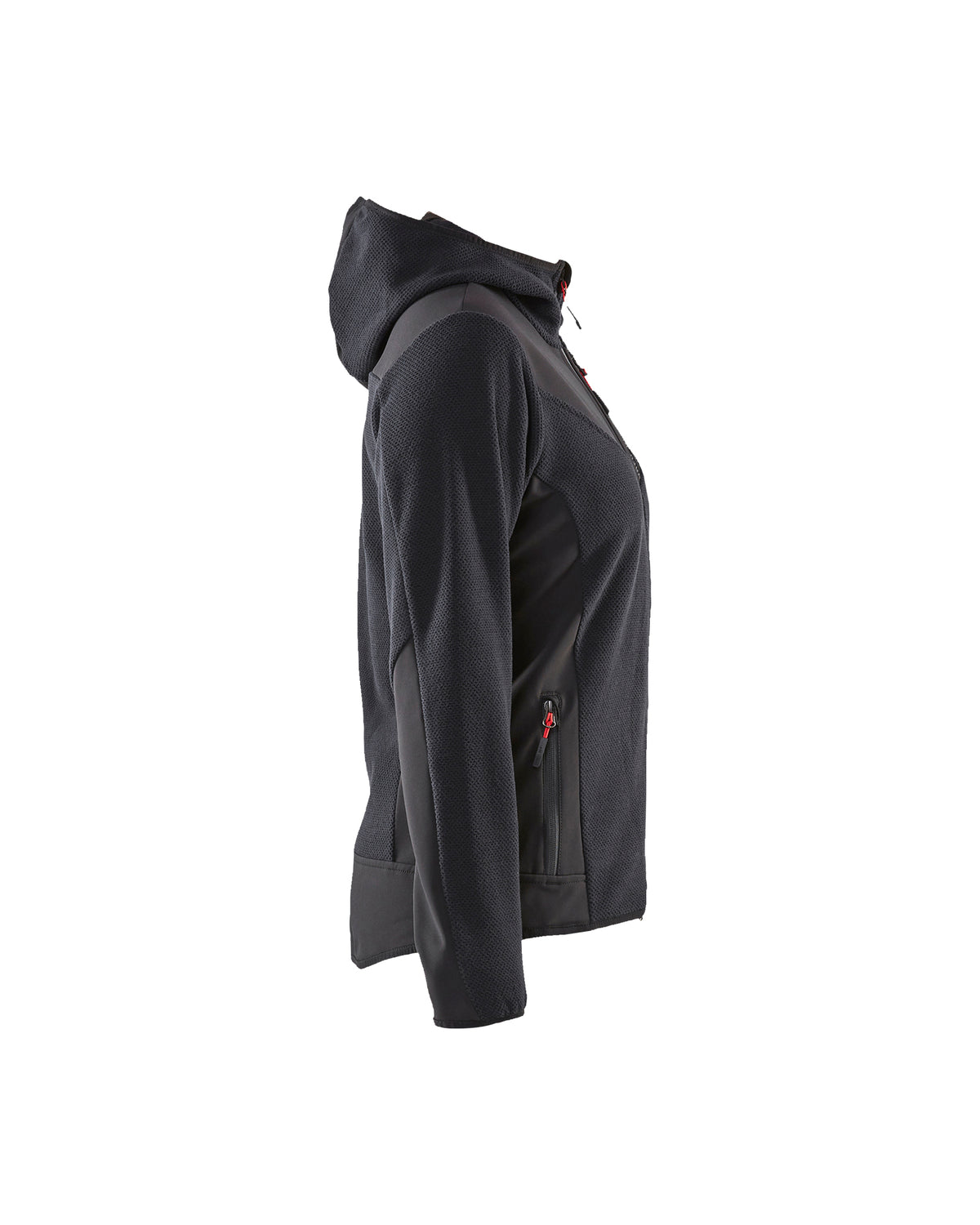 Women's Knitted Fleece Lined Jacket - Dark Grey/Black