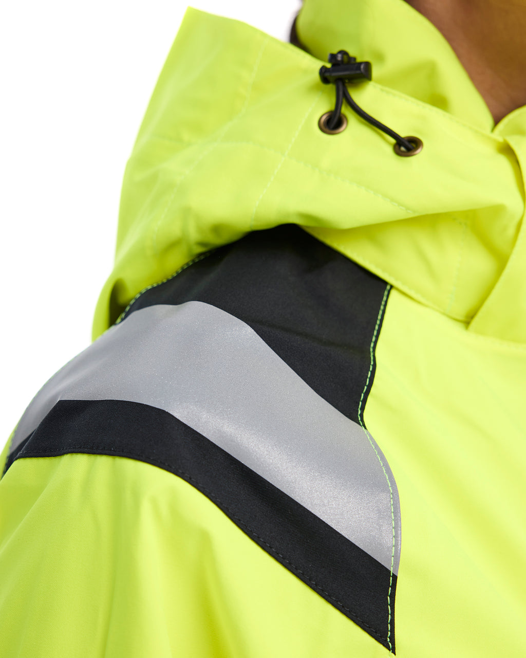 Women's Hi-Vis Premium Shell Jacket - Yellow Hi-viz/Black