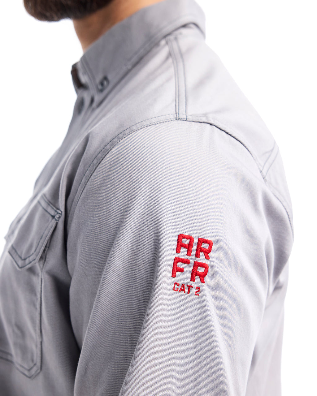 Flame Resistant Button-Up Shirt - Light grey