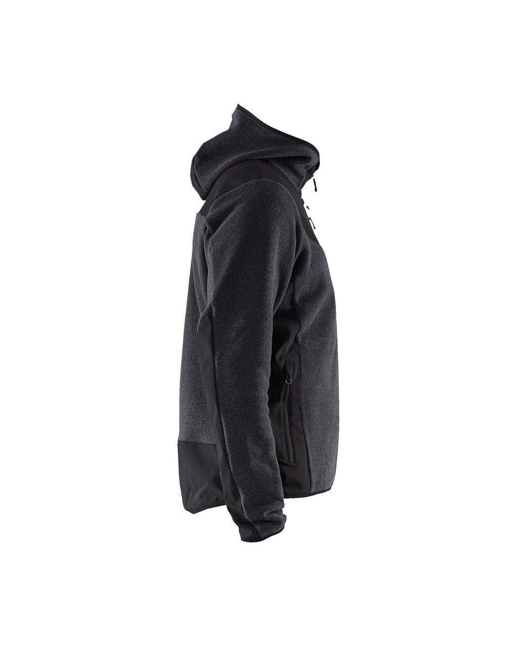 Knitted Fleece Lined Jacket - Dark grey/Black
