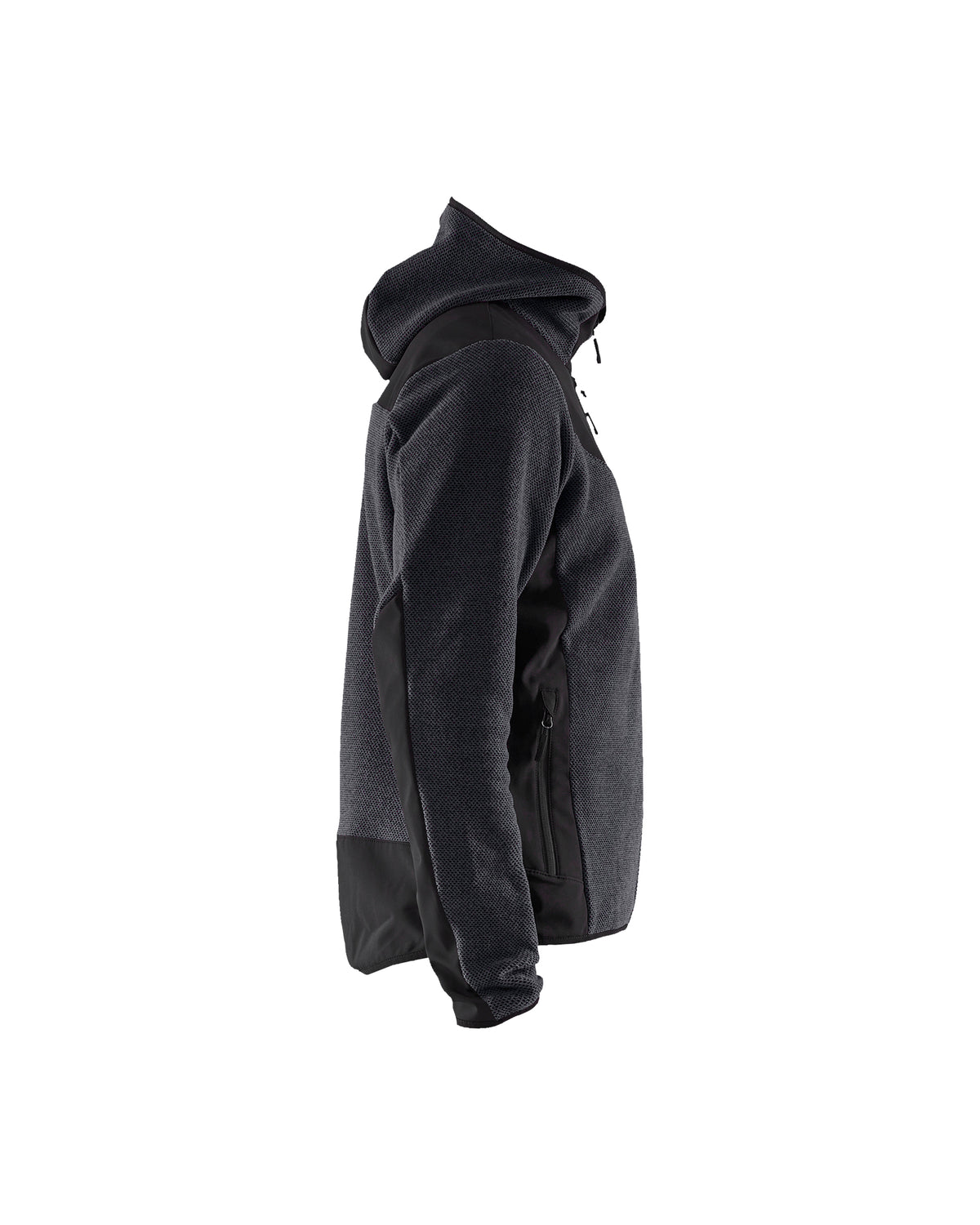 Knitted Fleece Lined Jacket - Dark grey/Black