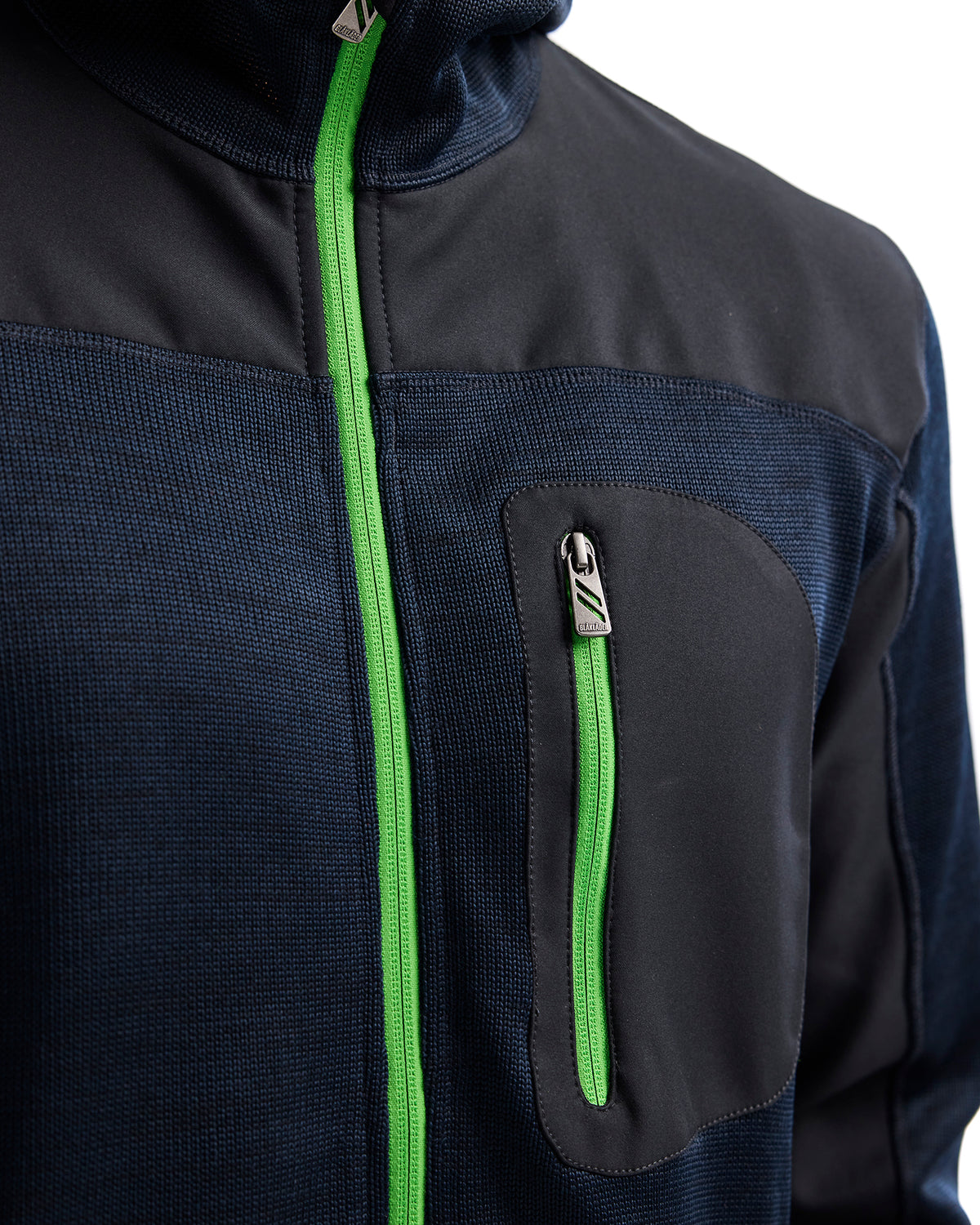 Knitted Jacket - Dark navy/Green