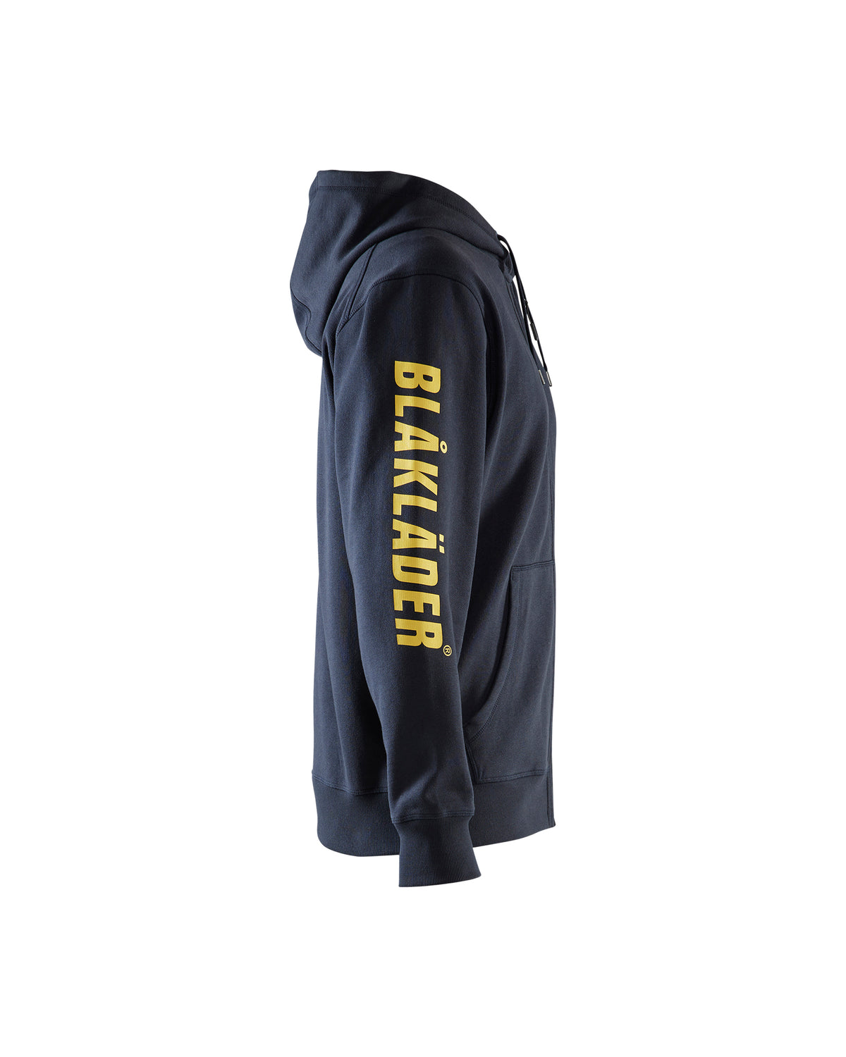 Branded Hooded Zip-up Sweatshirt - Dark navy blue