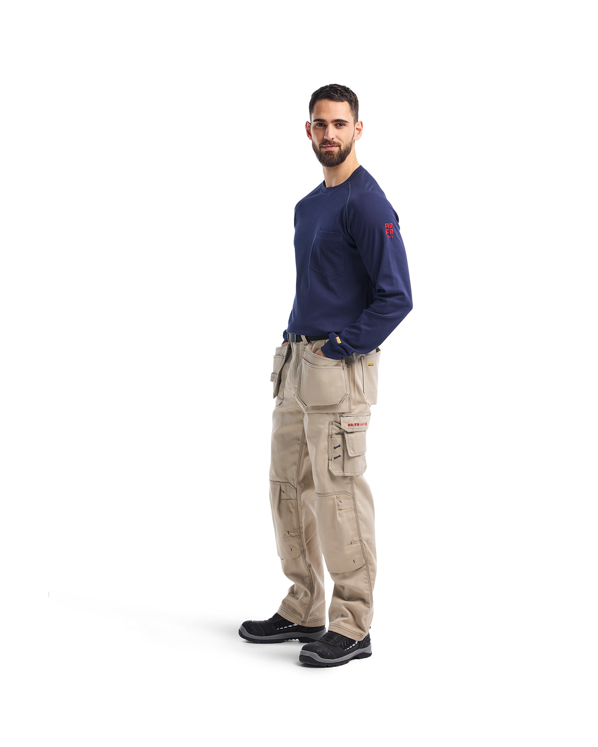 Flame Resistant Long Sleeve T-Shirt - Navy blue