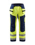 HI-VIS X1600 WORK PANTS - Yellow Hi-viz/Navy blue