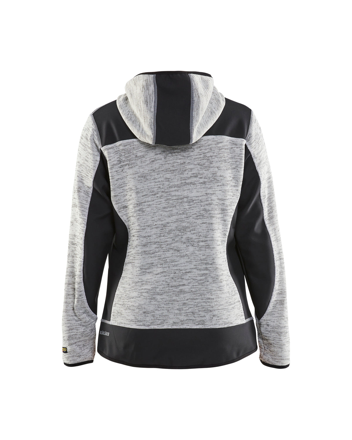 Women's Knitted Jacket - Grey Melange / Black