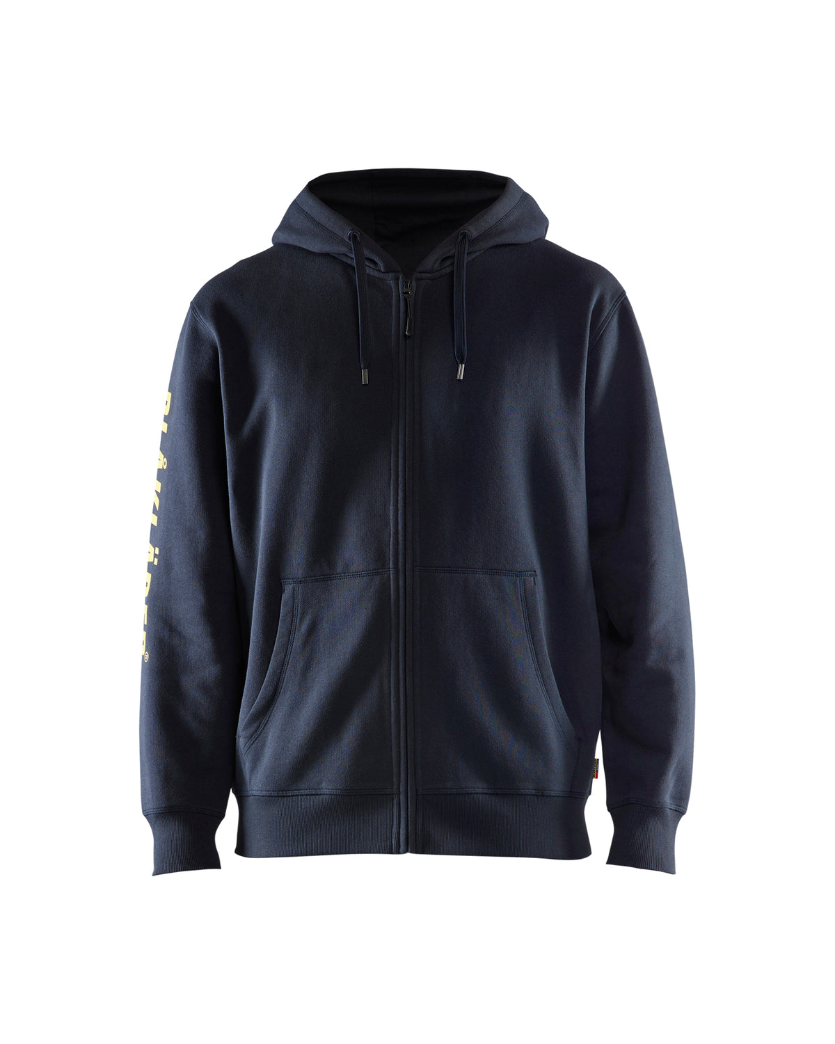 Branded Hooded Zip-up Sweatshirt - Dark navy blue