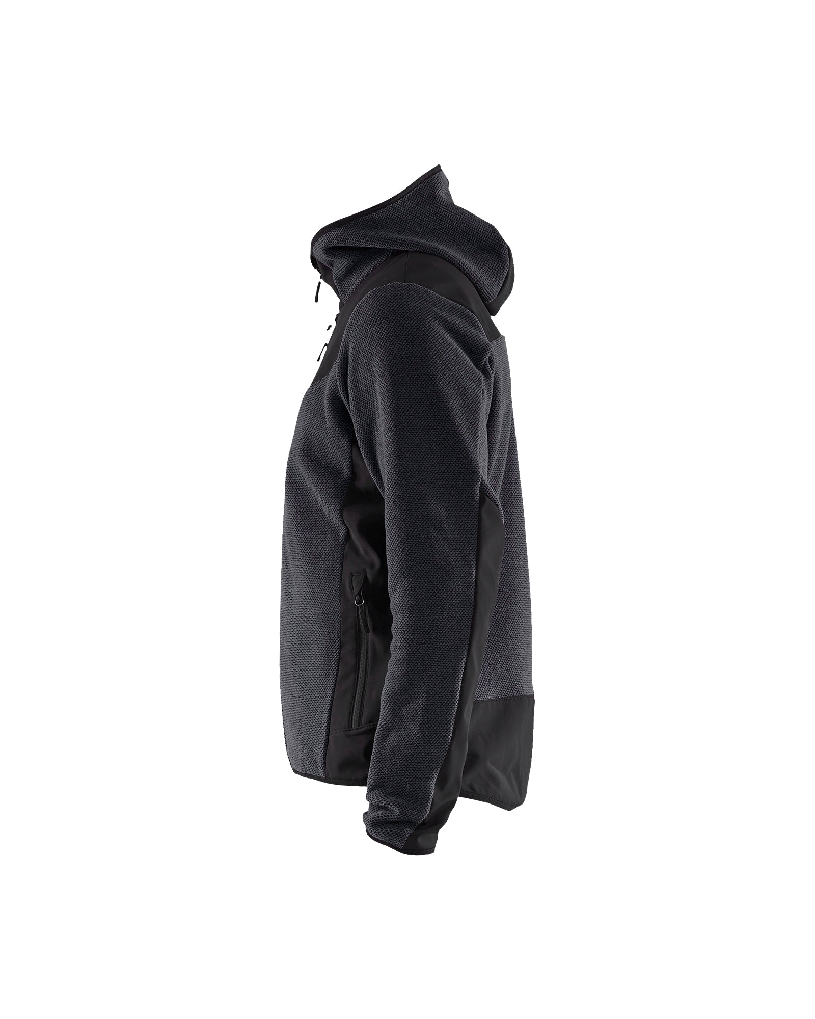 Knitted Fleece Jacket - Dark grey/Black