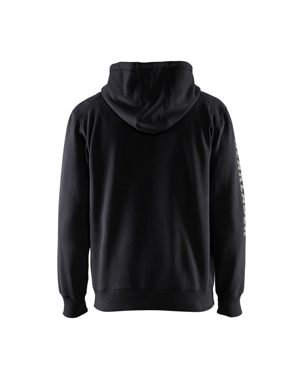 Branded Hooded Zip-up Sweatshirt - Black