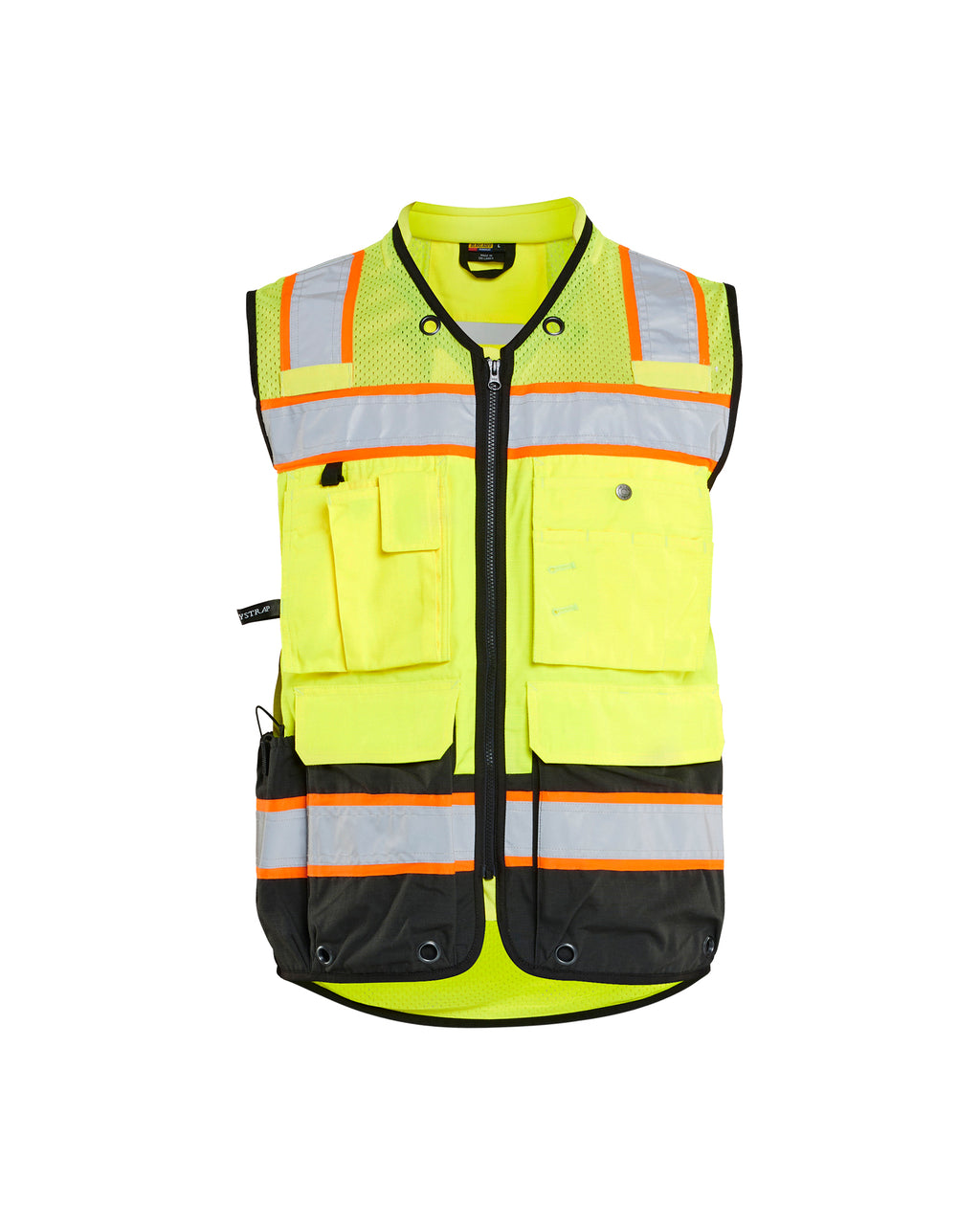 Hi-Vis Surveyor's Vest - Yellow Hi-viz/Black