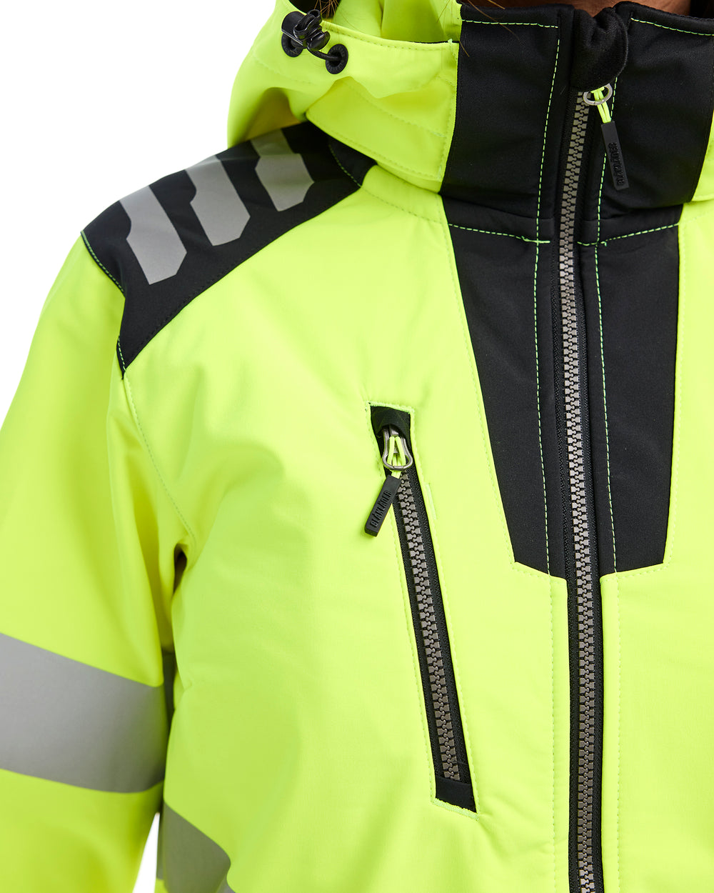 Women's Hi-Vis Softshell - Yellow Hi-viz/Black