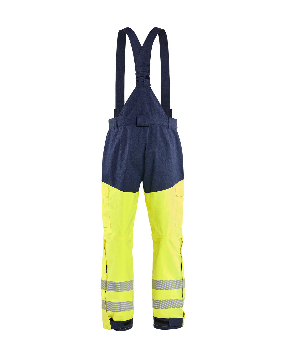 Flame Resistant Hi-Vis Shell Pants - Yellow Hi-viz/Navy blue