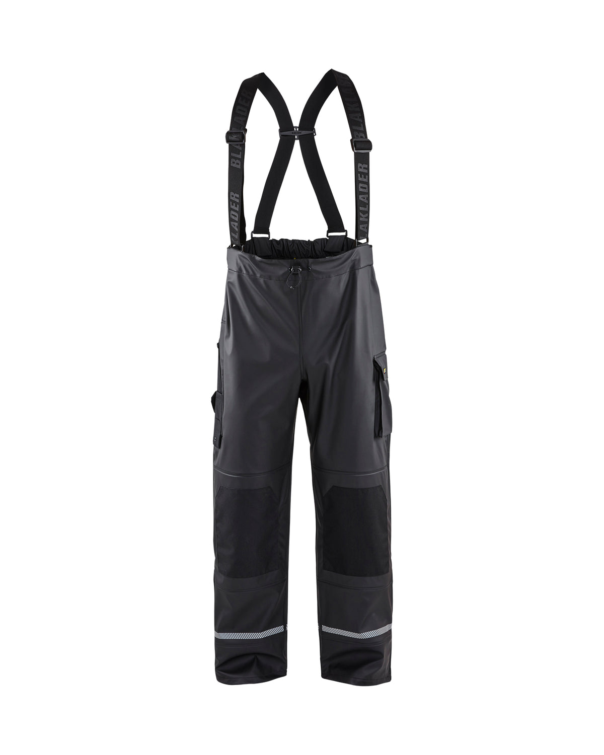 Reflective Rain Suspender Pants - Black