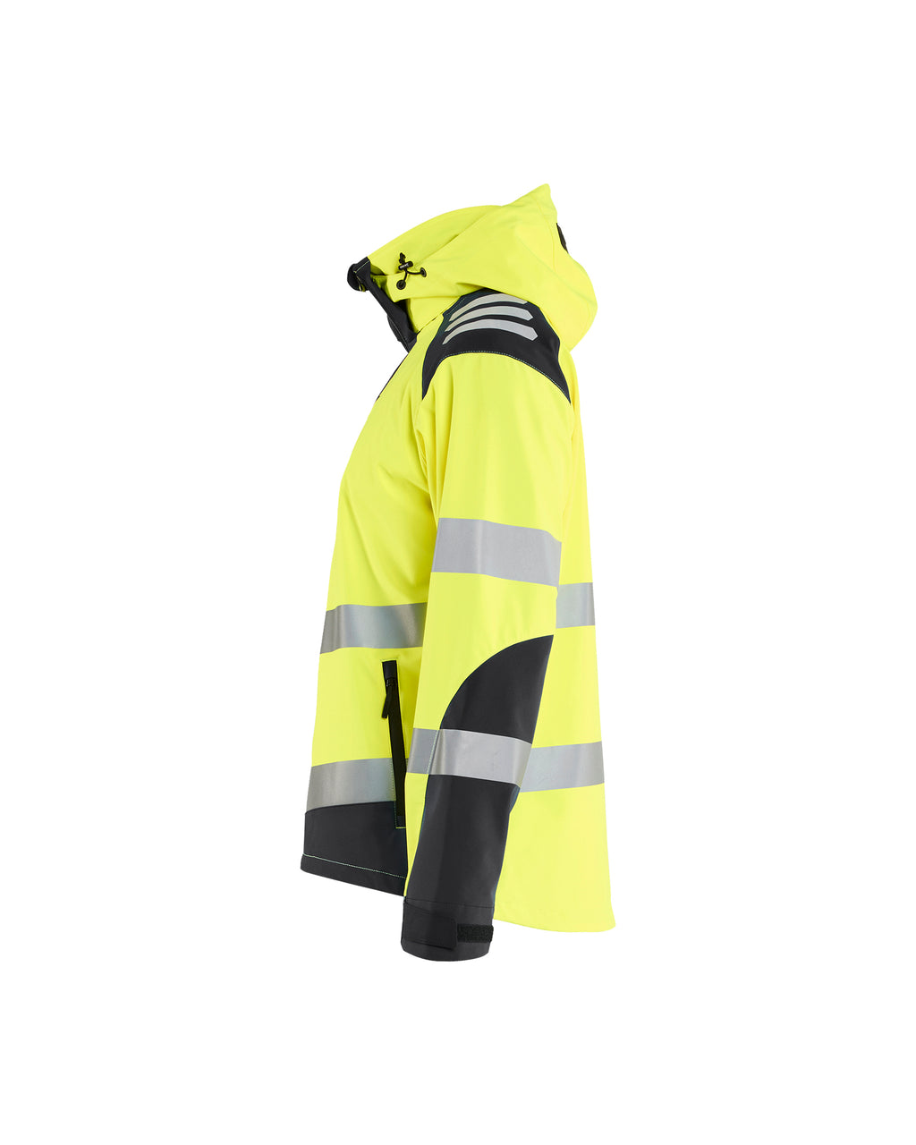 Hi-Vis Softshell Jacket - Yellow Hi-viz/Black
