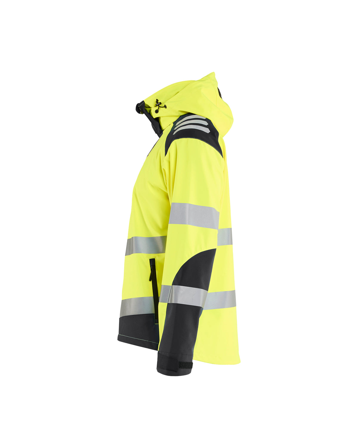 Hi-Vis Softshell Jacket - Yellow Hi-viz/Black