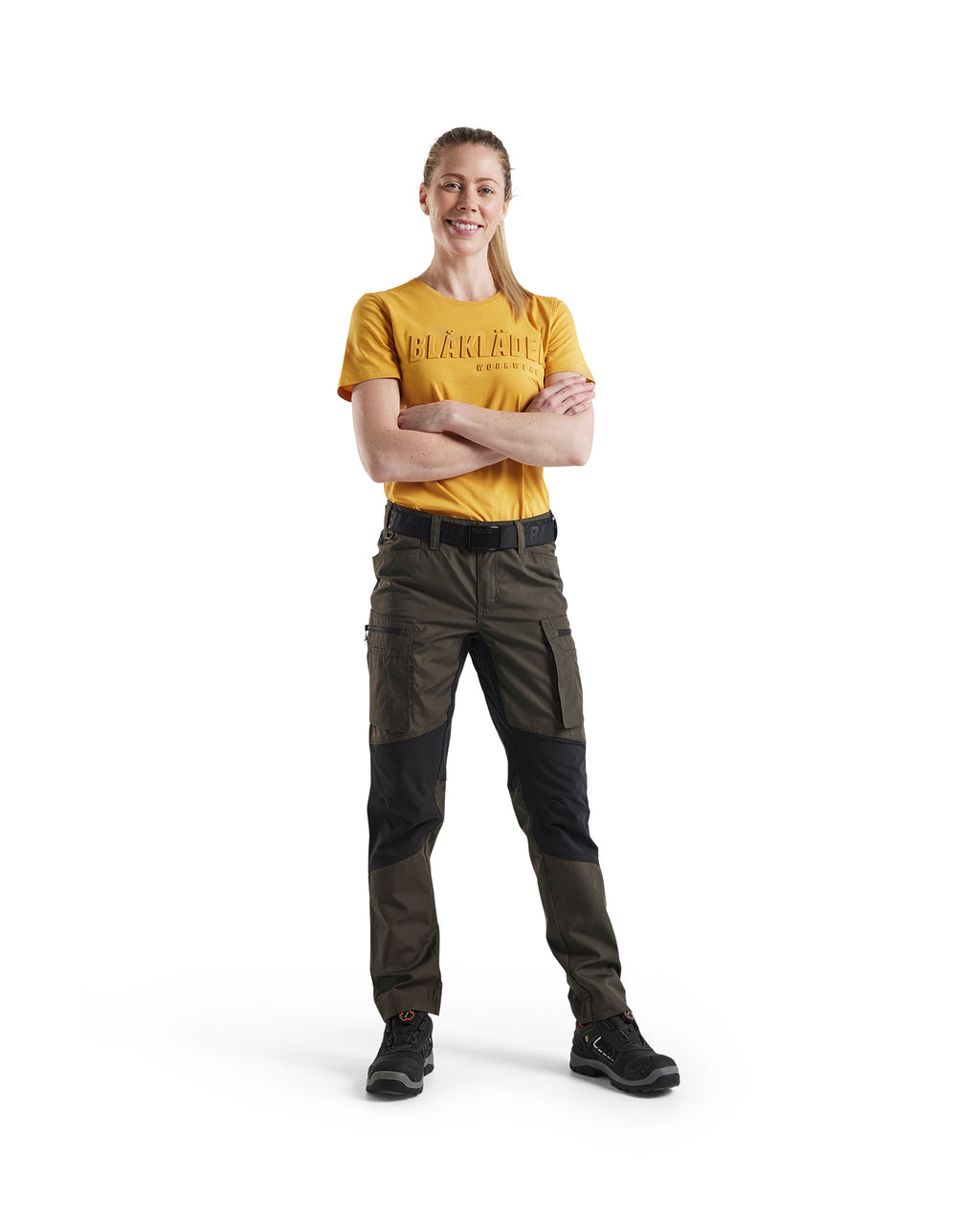 Women's Stratus Lite Stretch Pants - Dark olive green /black
