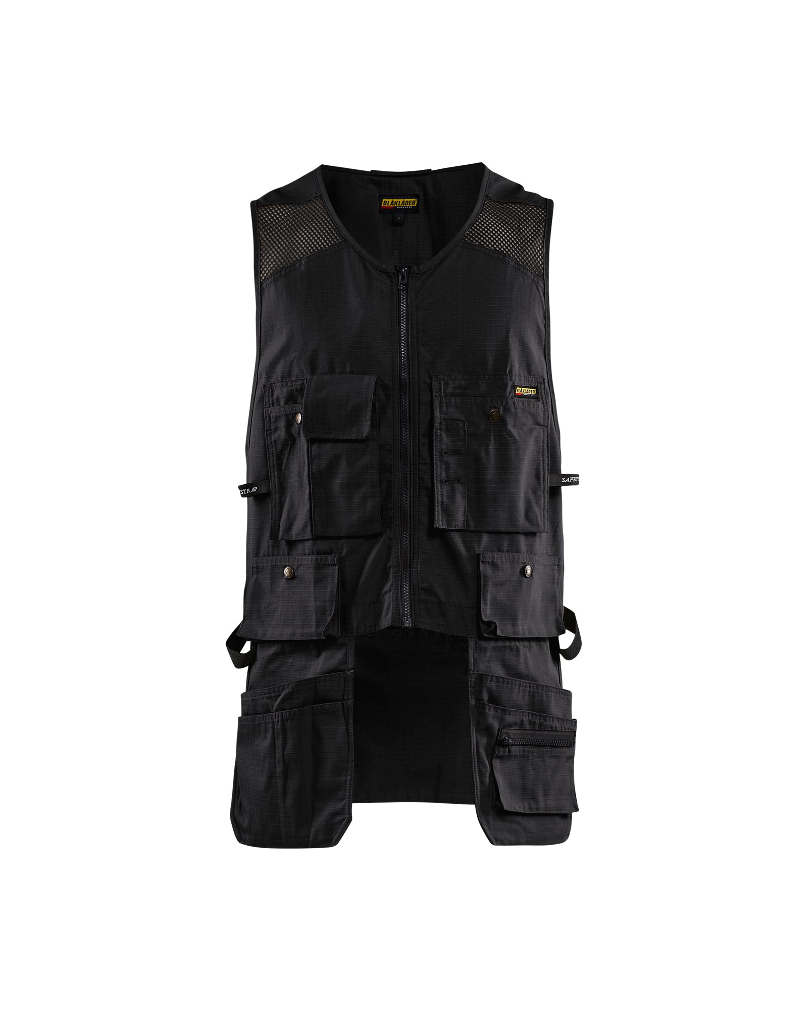トップス BLUCOxGREED THIRTEEN UTILITY VEST Black Ripstop Kangaroo Utility Vest - Stone – Blåkläder