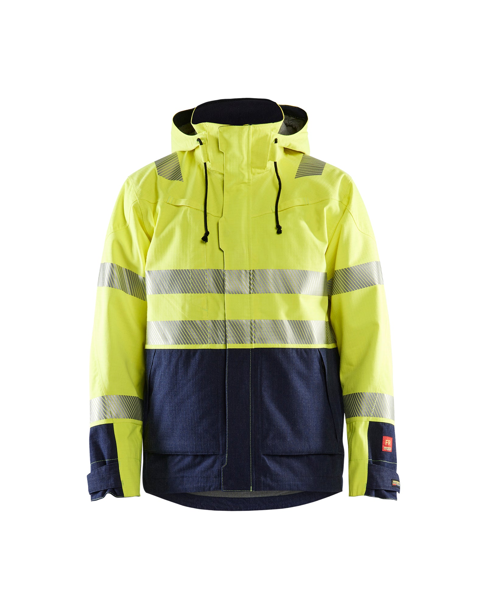 Multinorm Shell Jacket - Yellow Hi-viz/Navy blue