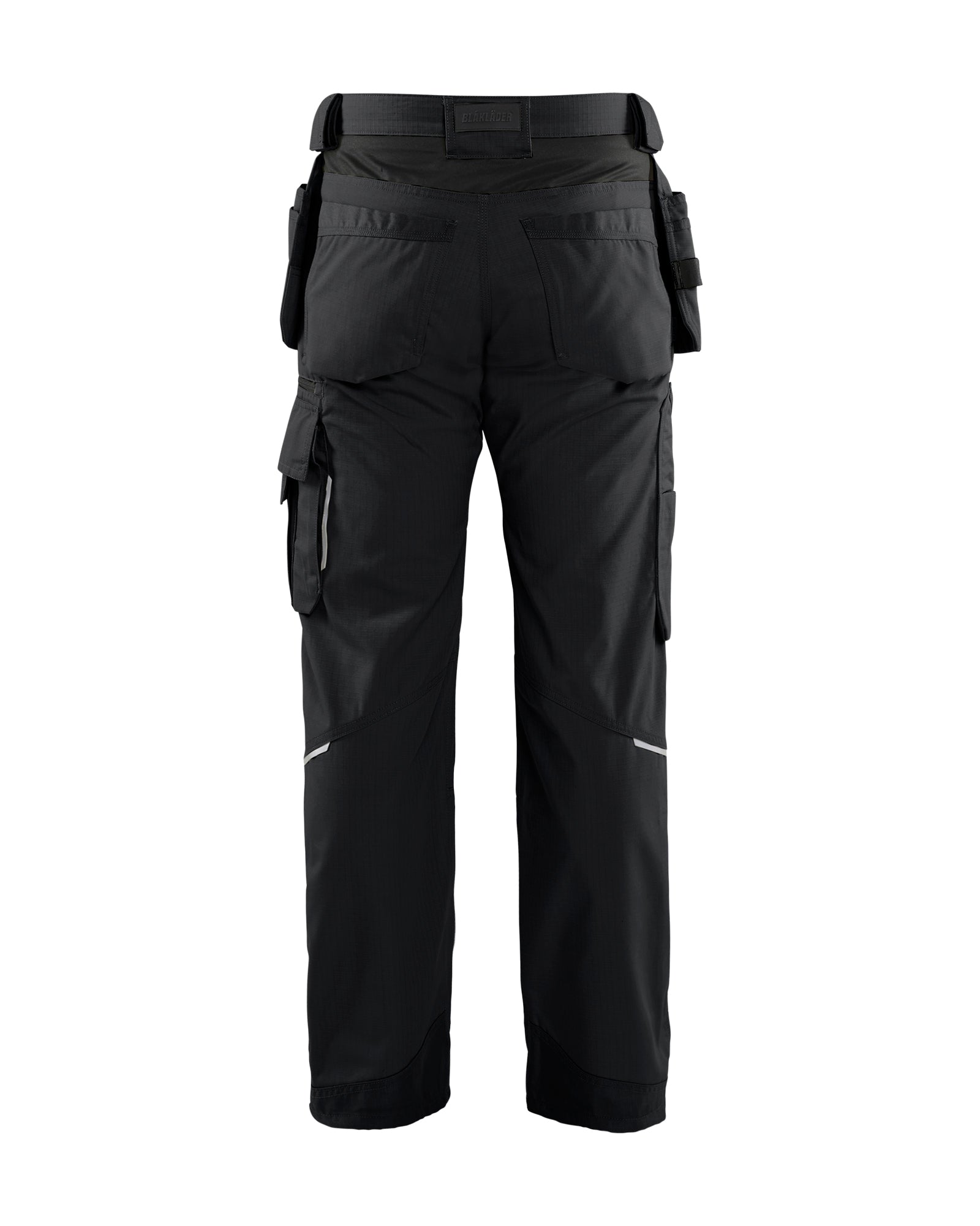 Ripstop Pants With Utility Pockets - Black
