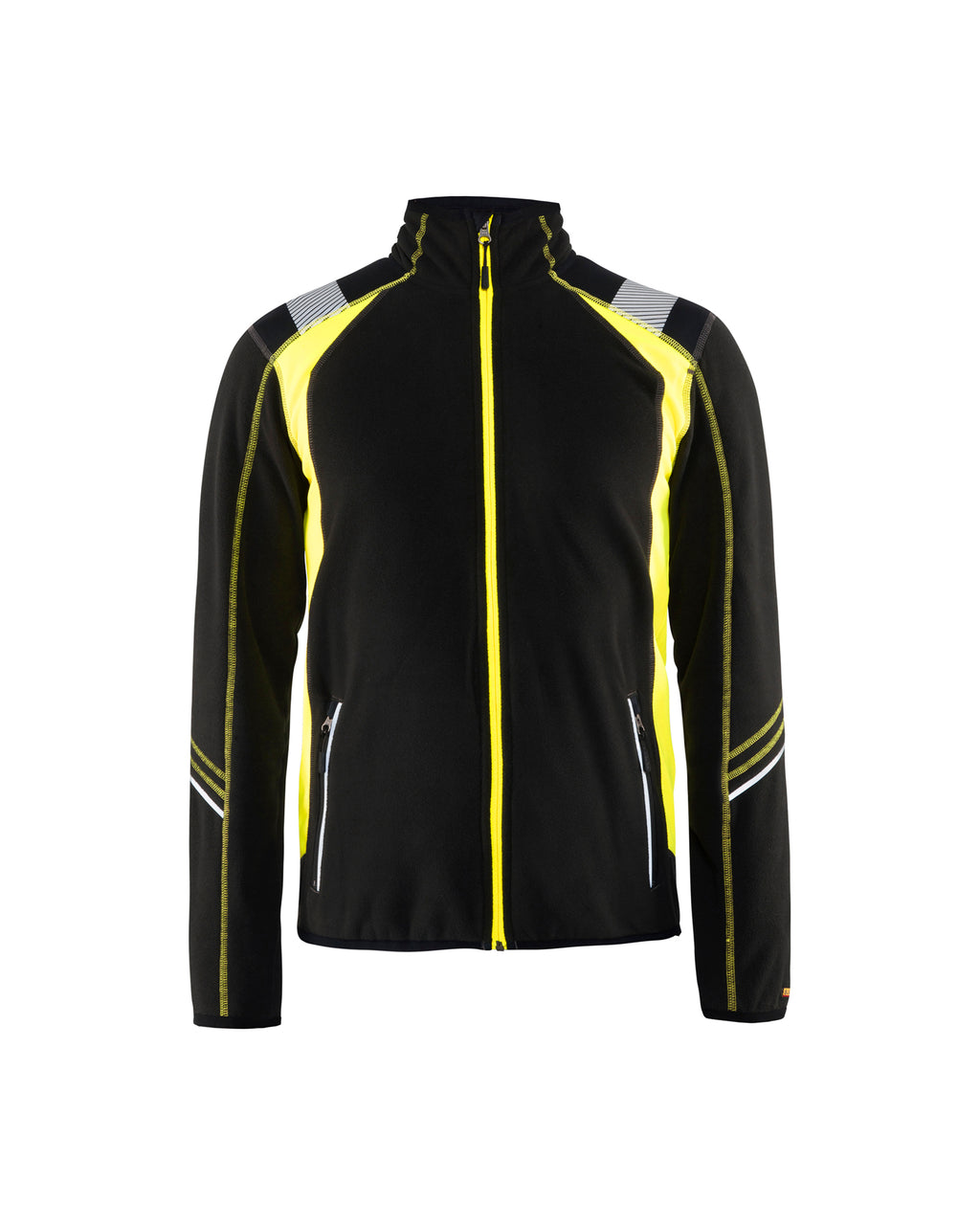 Micro fleece jacket - Black/Yellow Hi-viz