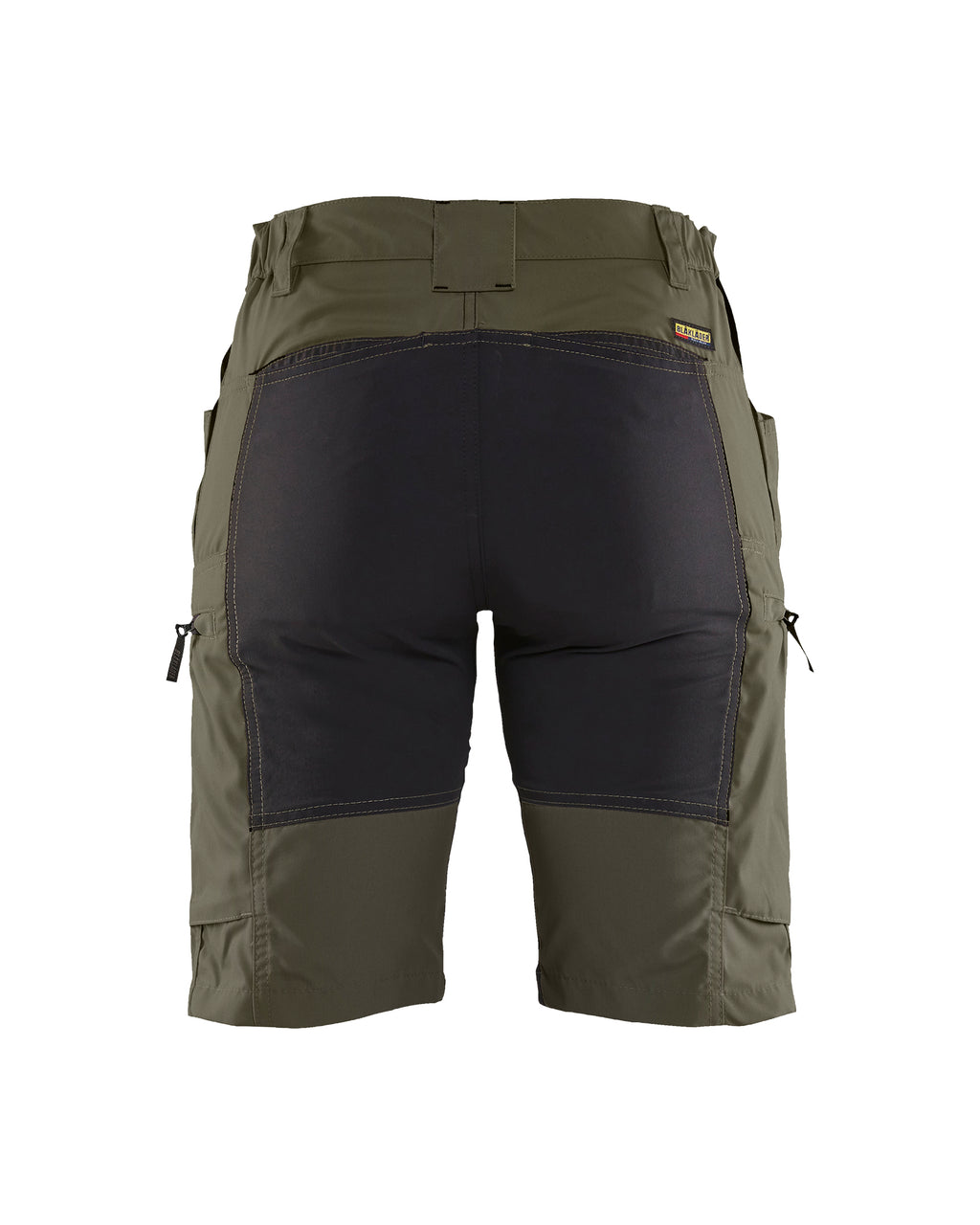 Women's Service Shorts With Stretch - Dark olive green /black