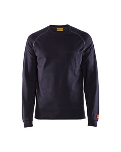 Flame Resistant Heavyweight Long Sleeve T-Shirt - Navy blue