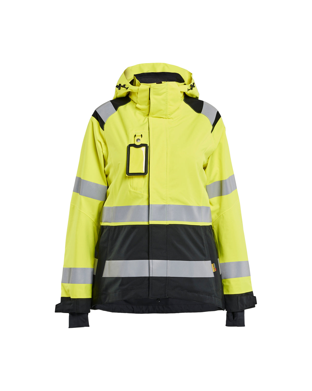 Women's Hi-Vis Premium Shell Jacket - Yellow Hi-viz/Black