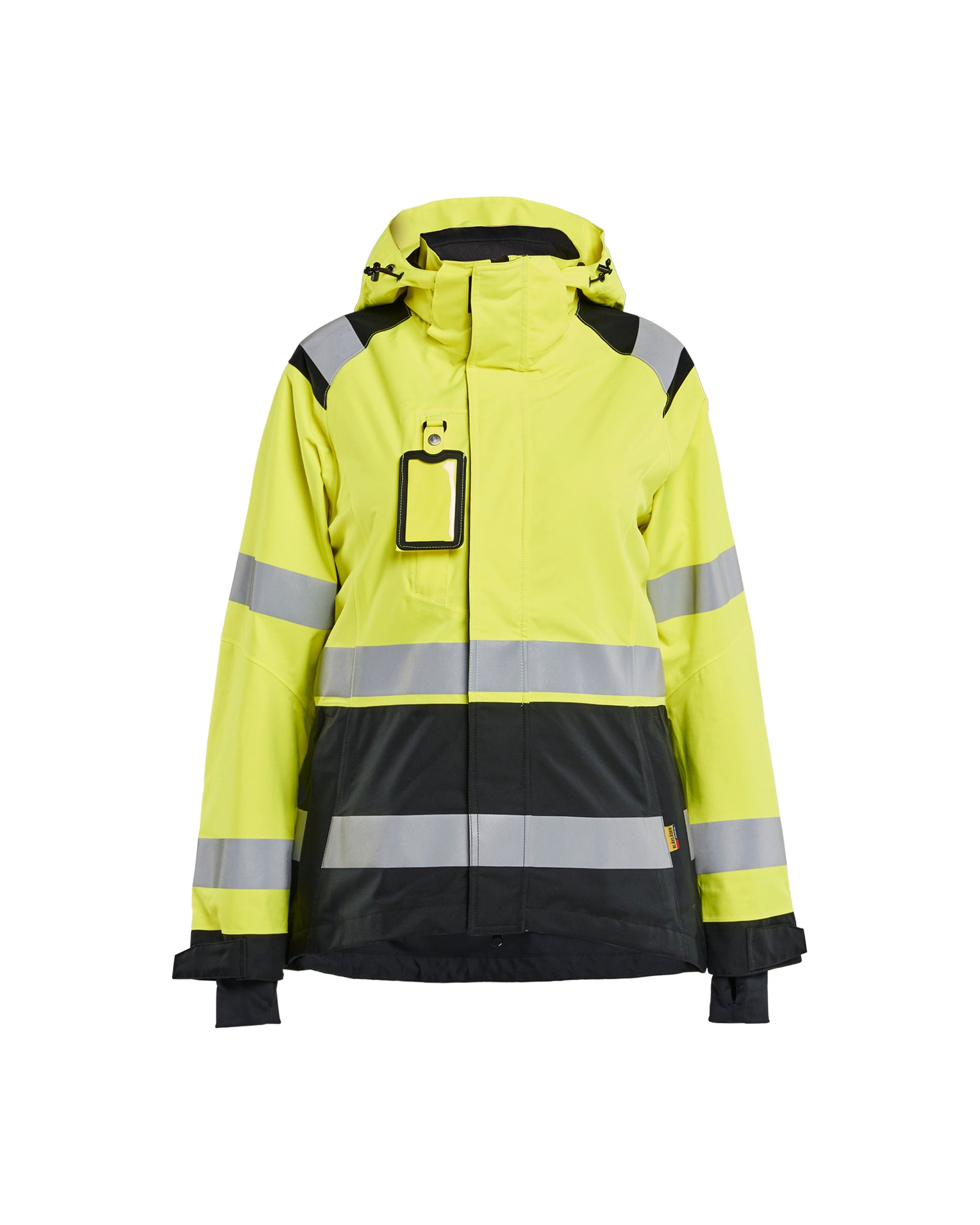 Women's Hi-Vis Premium Shell Jacket - Hi-Vis Yellow / Black