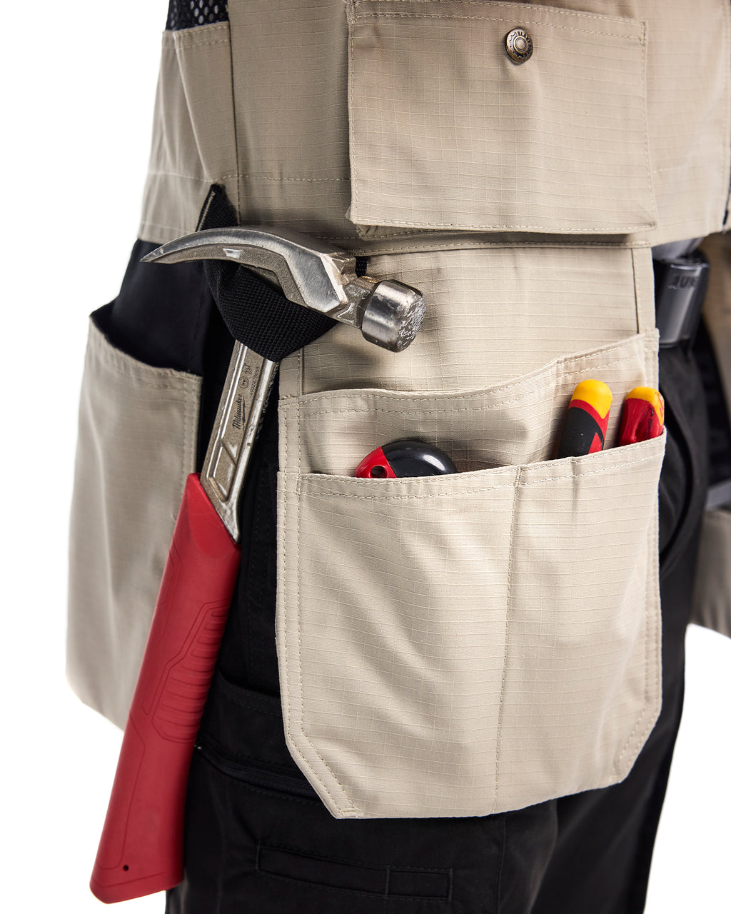 Ripstop Kangaroo Utility Vest - Stone