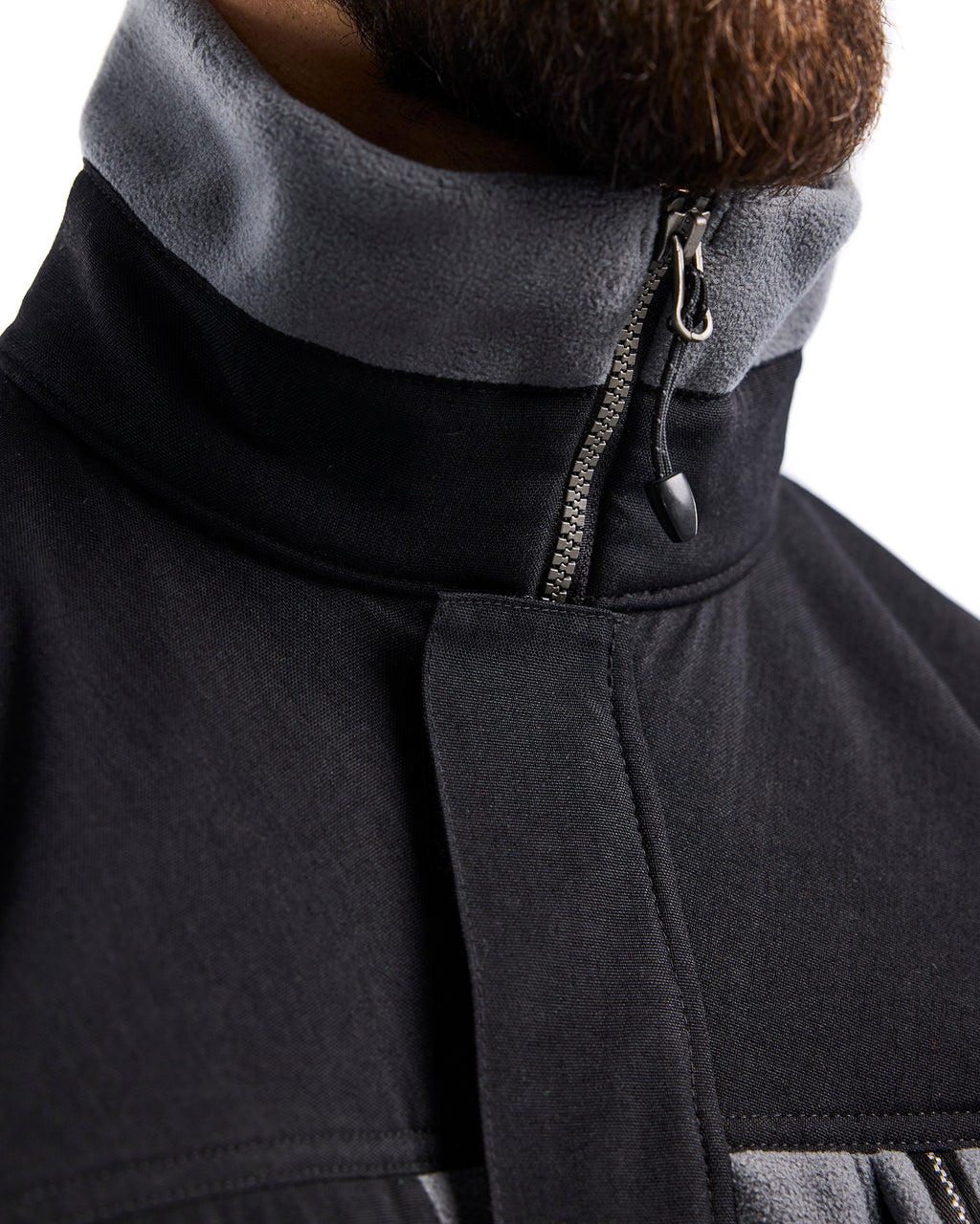 Fleece Jacket - Gray/Black