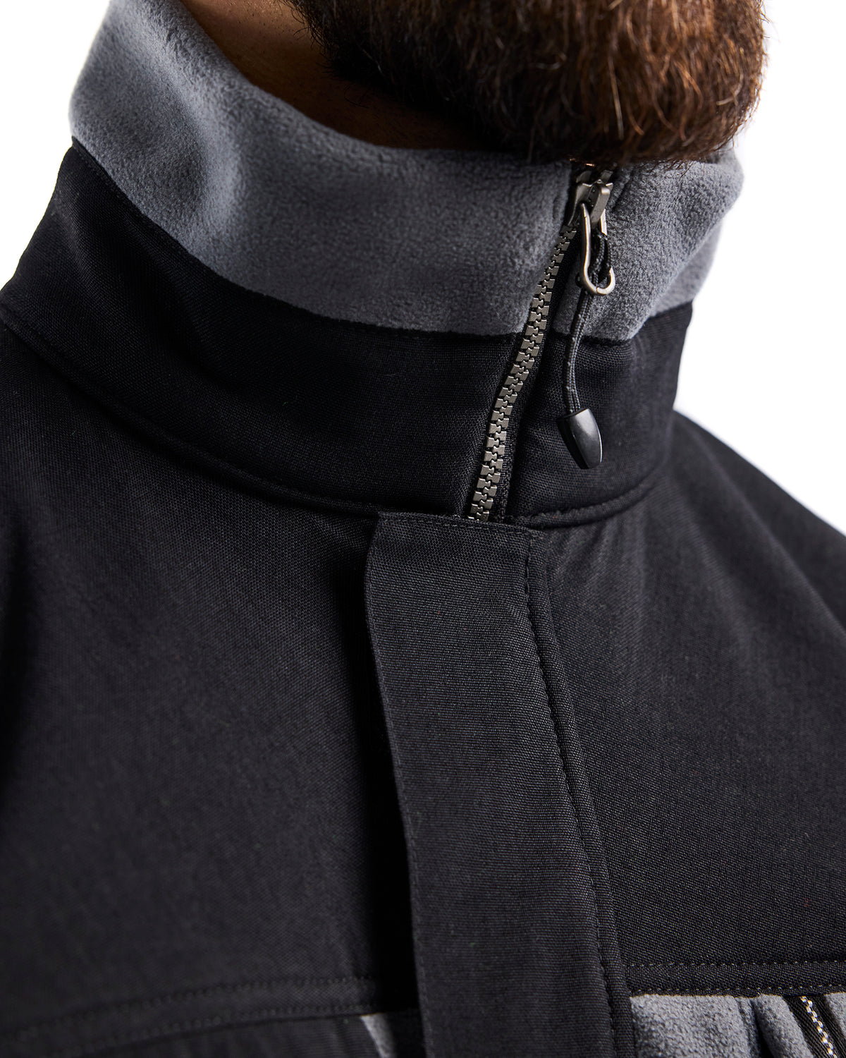 Fleece Jacket - Gray/Black