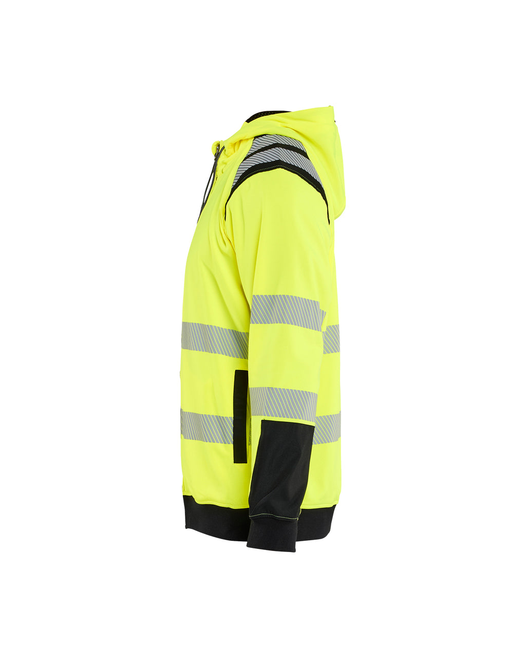 Hi-Vis Zip Sweatshirt - Yellow Hi-viz/Black