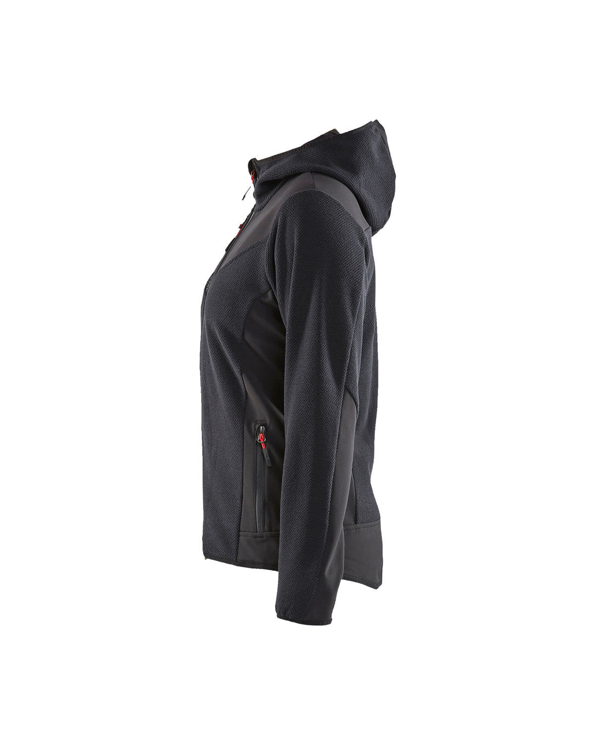 Women's Knitted Fleece Lined Jacket - Dark Grey/Black