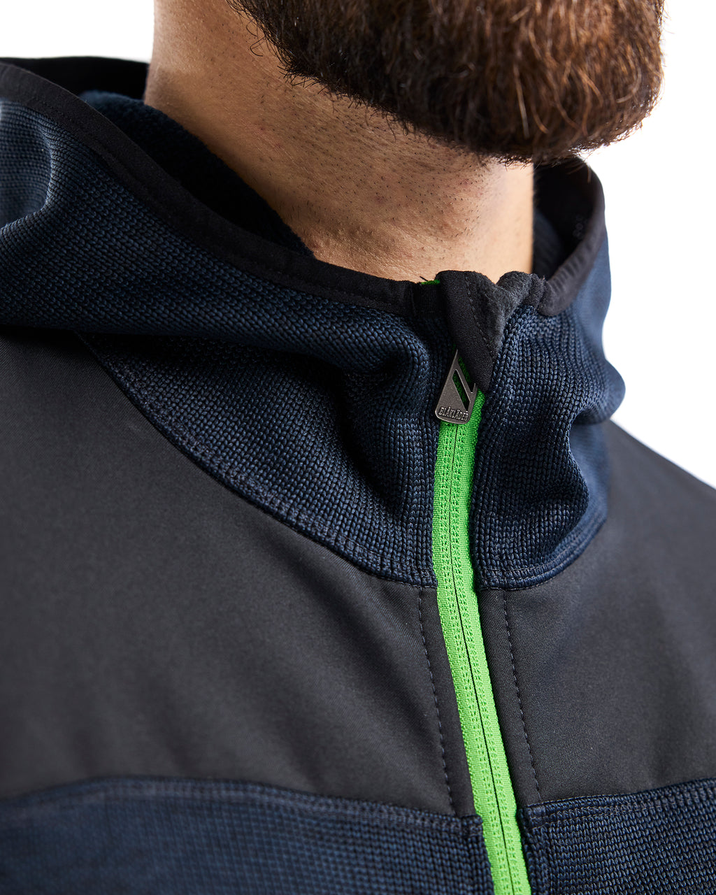 Knitted Jacket - Dark navy/Green