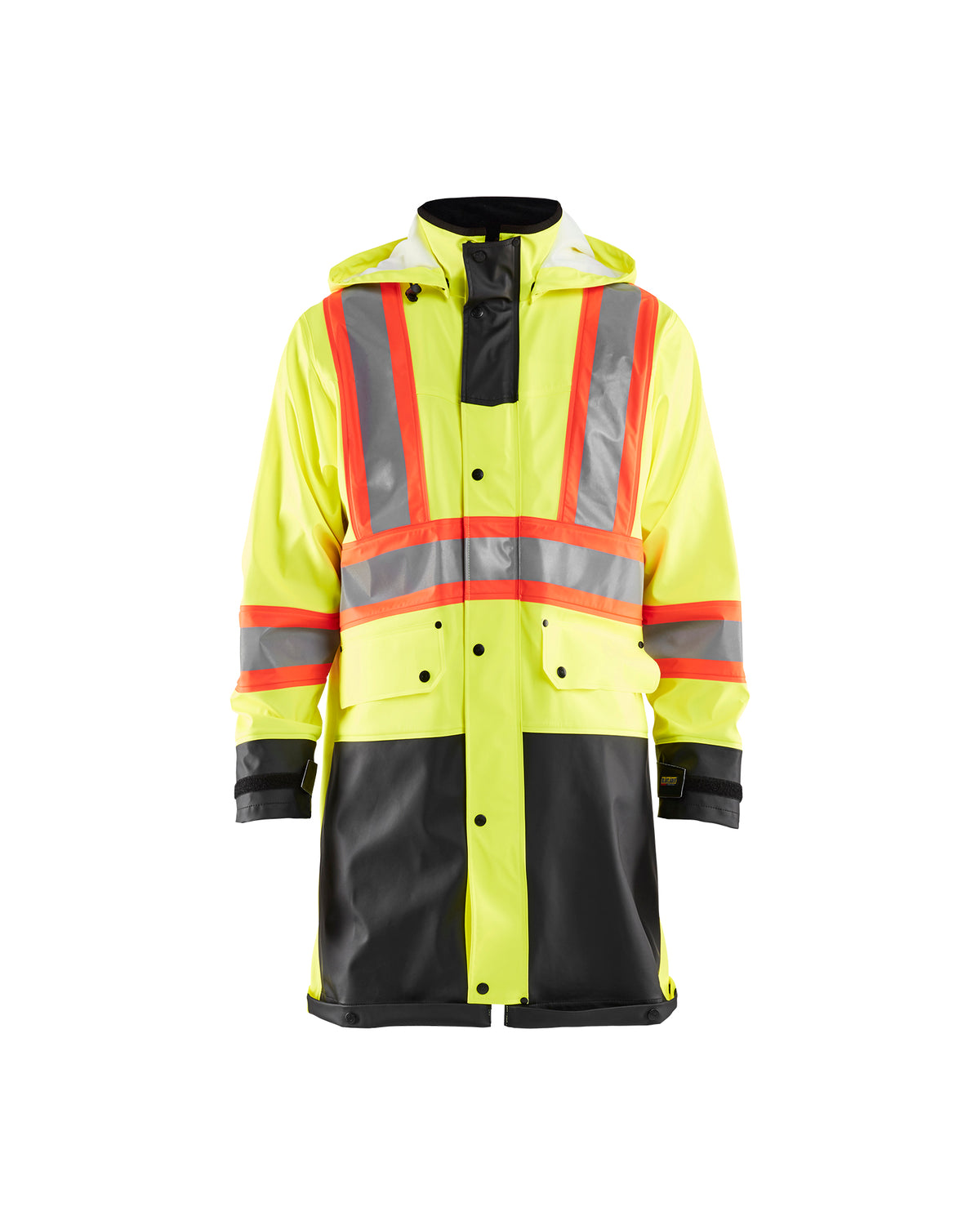 Hi-Vis CSA Rain Coat - Yellow Hi-viz/Black