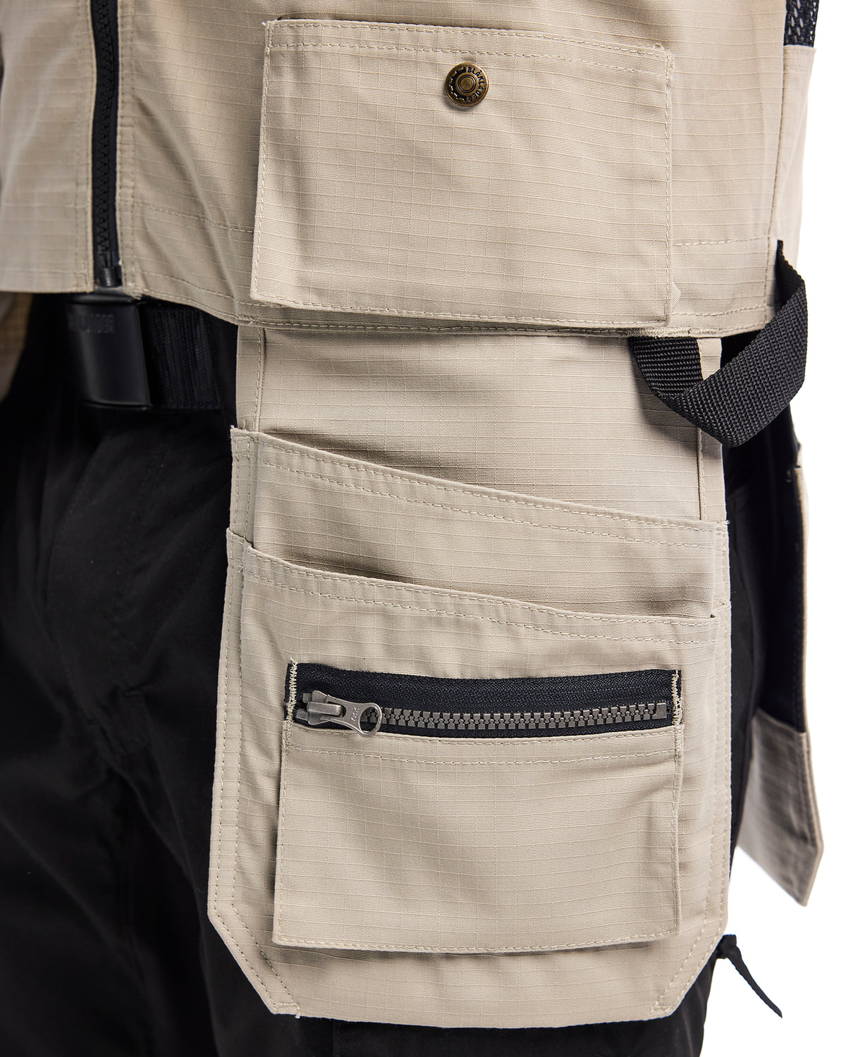 Ripstop Kangaroo Utility Vest - Stone