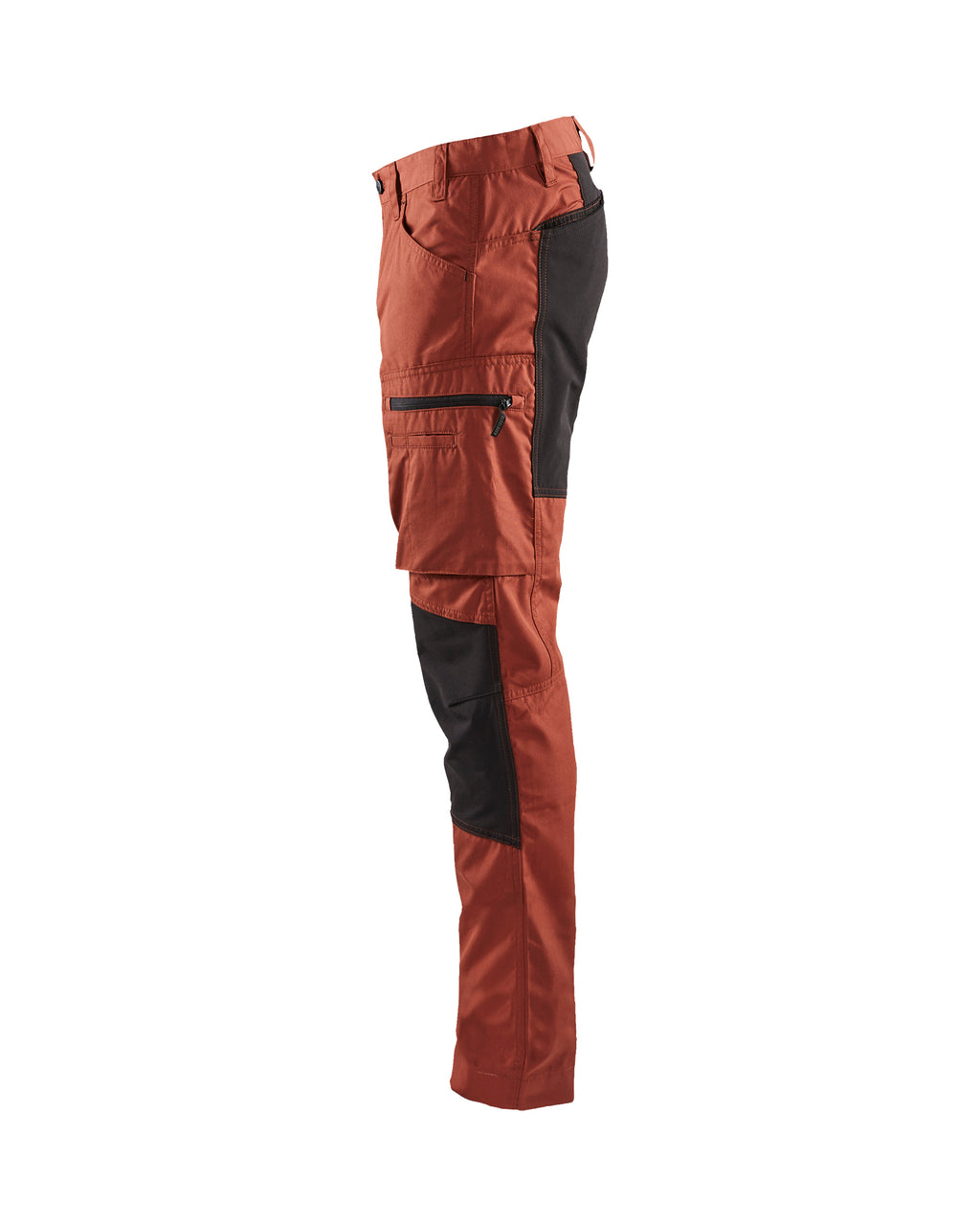 Service Pants with Stretch - Burned Red/Black