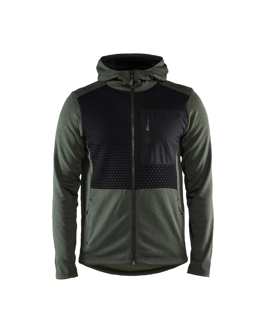 Hooded Tech Jacket - Autumn green/Black