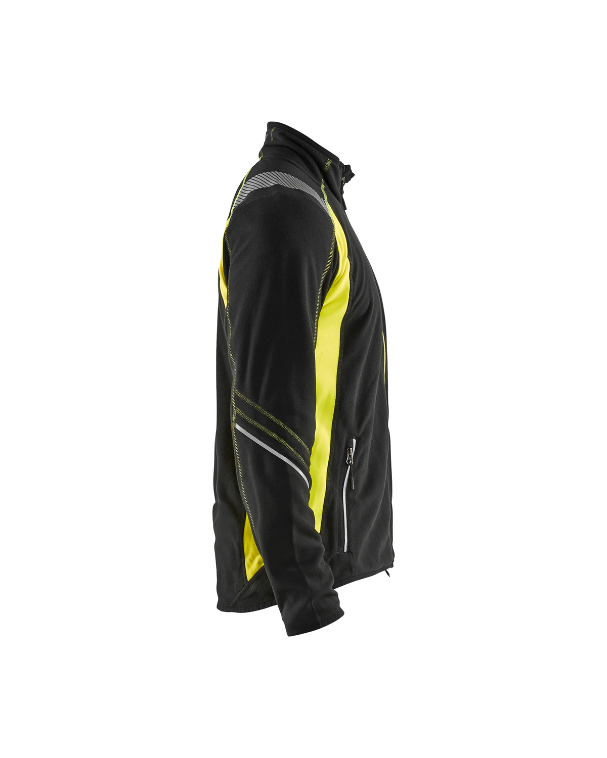 Micro fleece jacket - Black/Yellow Hi-viz