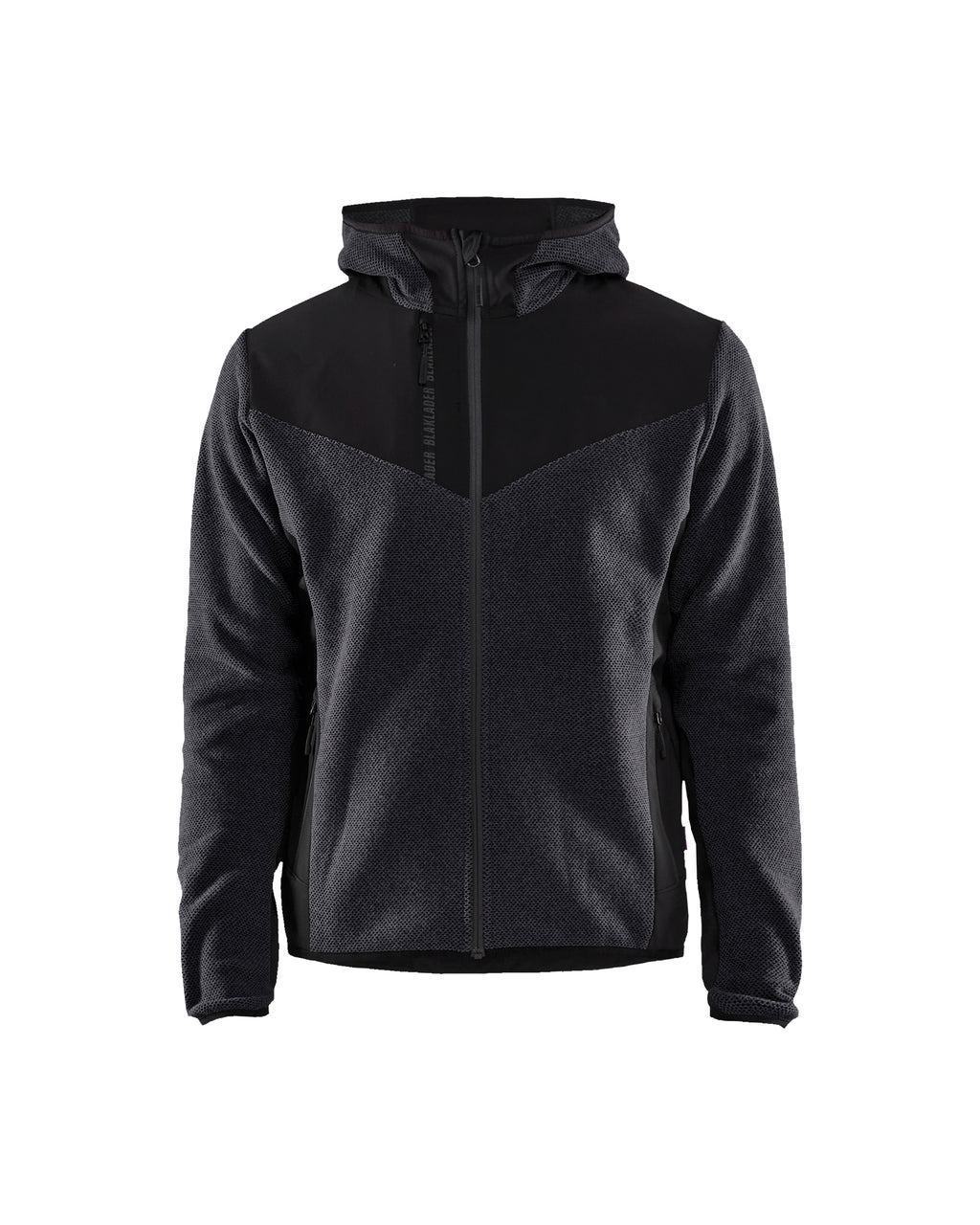Knitted Fleece Lined Jacket - Dark grey/Black