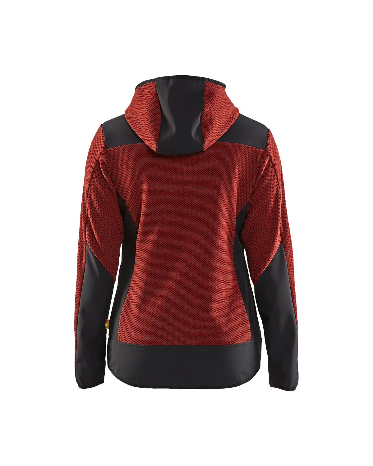 Women's Knitted Fleece Lined Jacket - Burned Red/Black