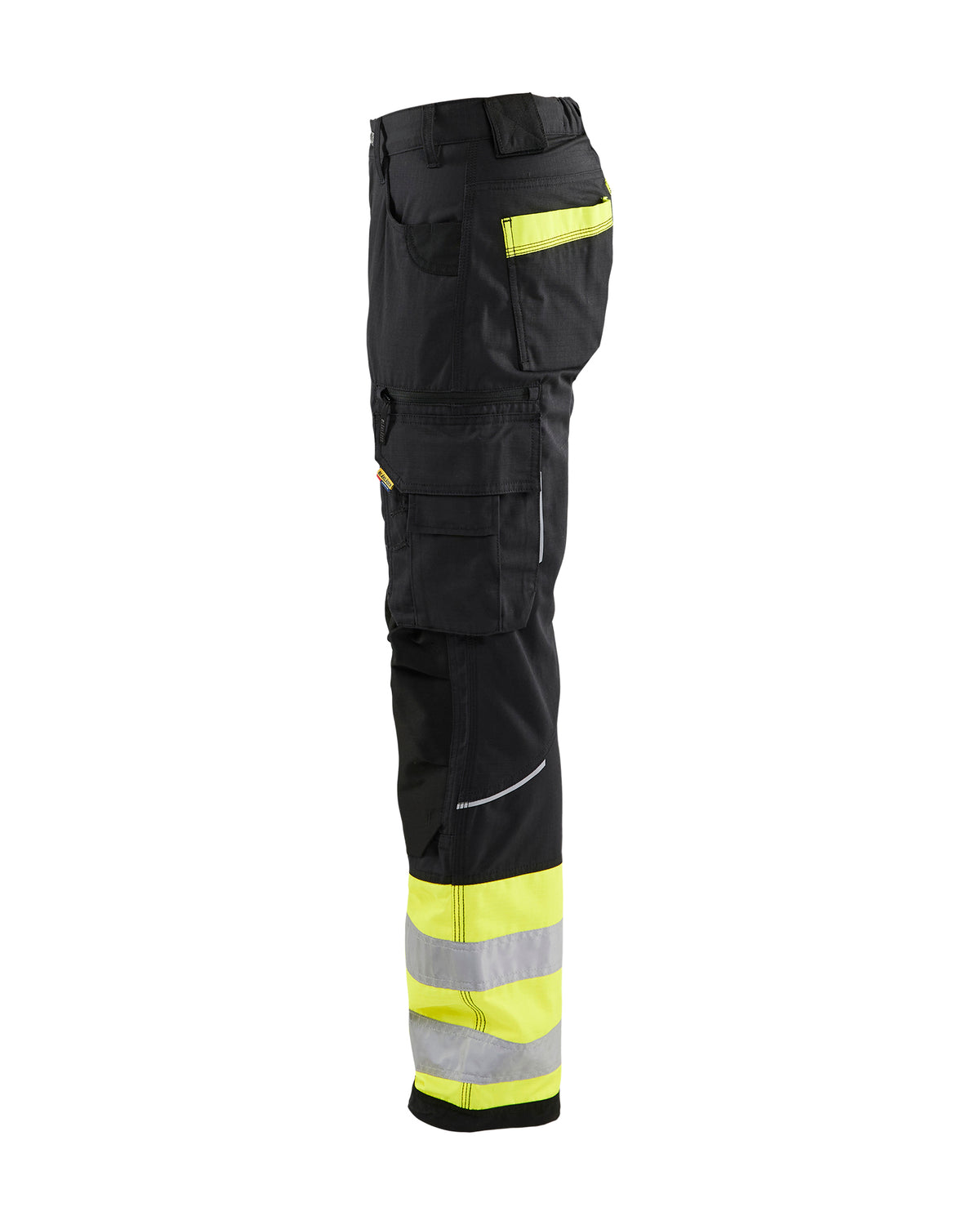 Women's Visibility Ripstop Pro Pants - Black/Yellow Hi-viz