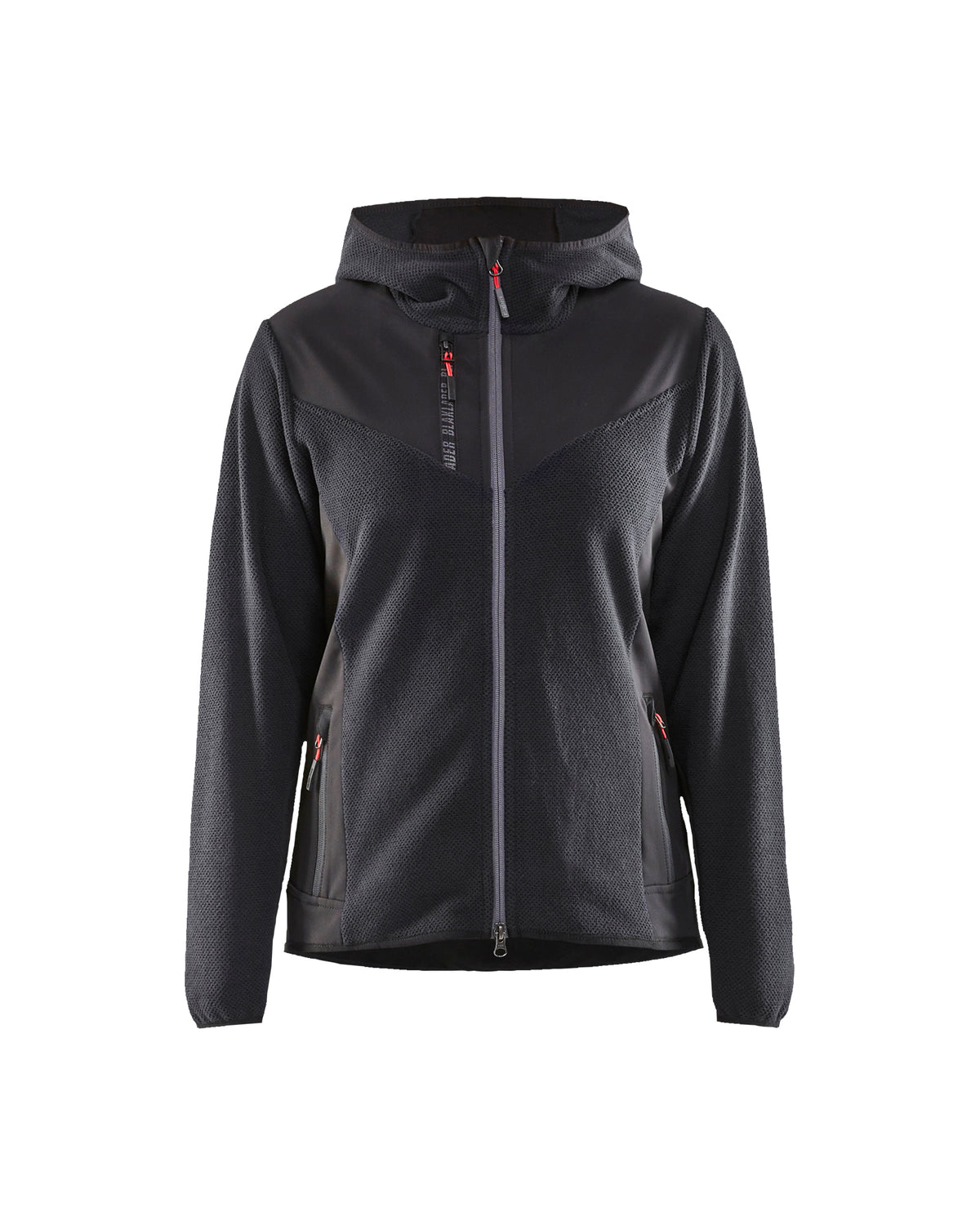 Women's Knitted Fleece Lined Jacket - Dark Grey/Black