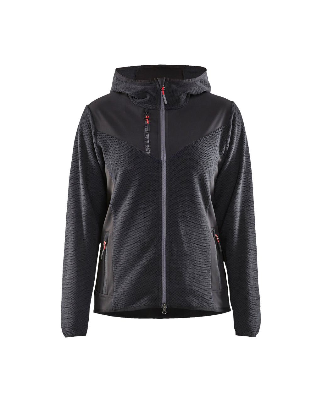 Women's Knitted Fleece Jacket - Dark grey/Black