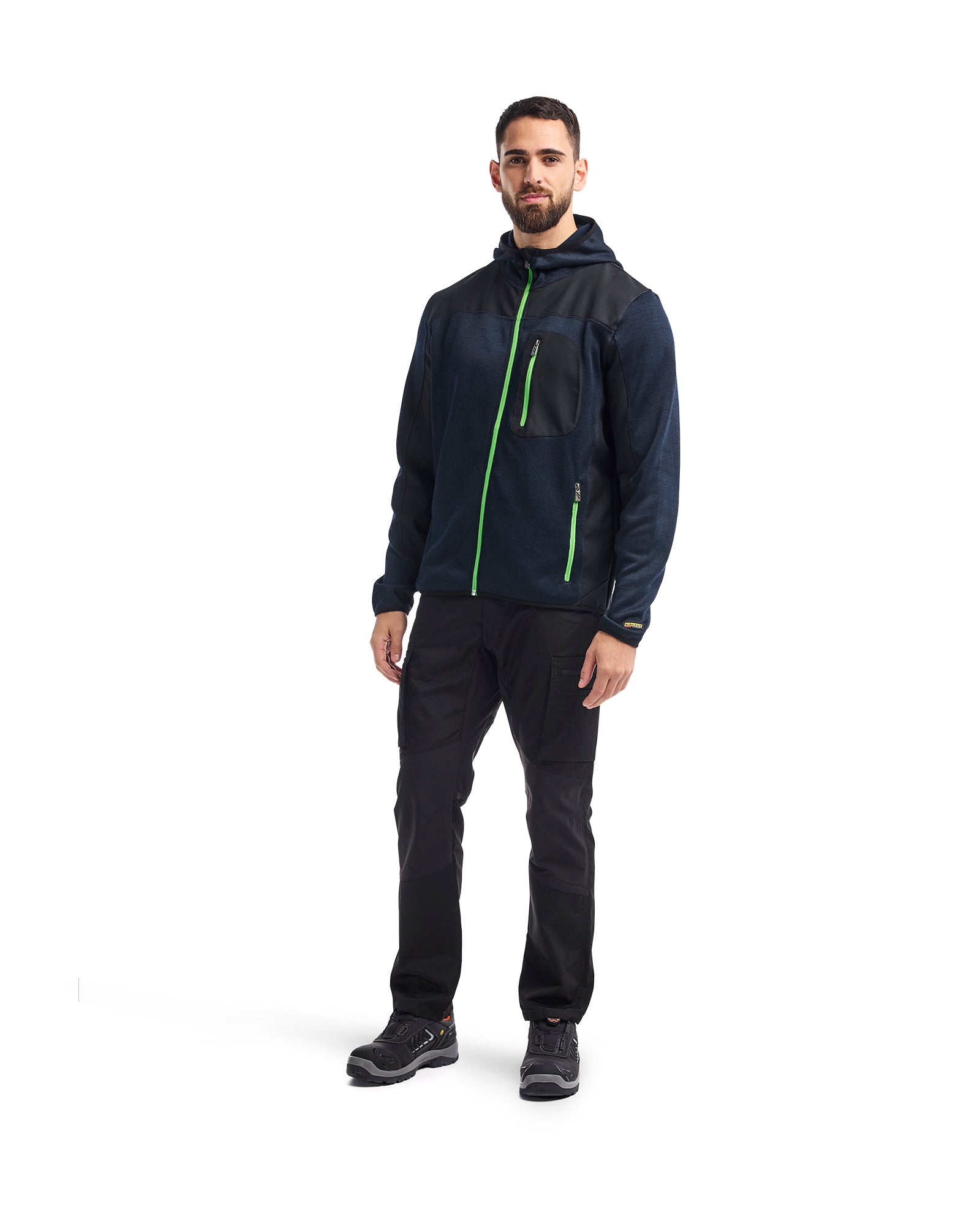 Knitted Jacket - Dark navy/Green