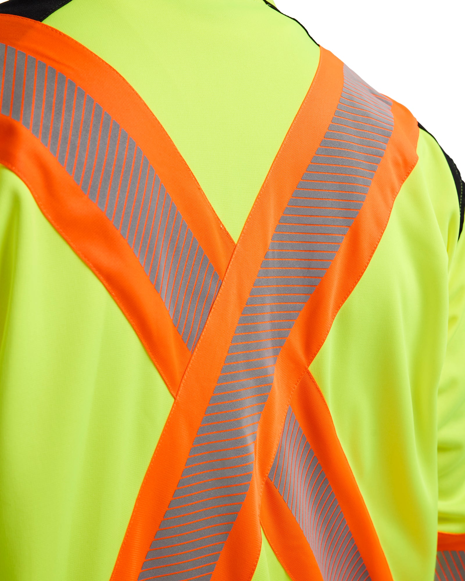 HI-VIS Zip SWEATSHIRT - Yellow Hi-viz/Black