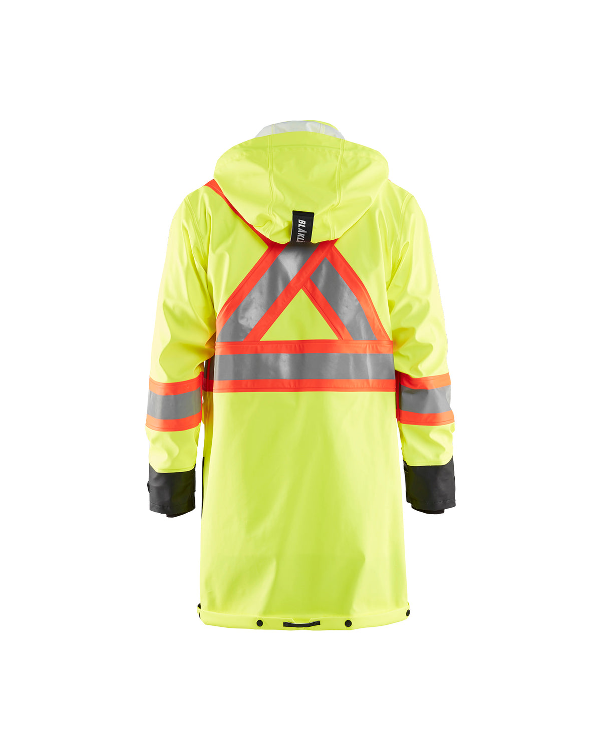 Hi-Vis CSA Rain Coat - Yellow Hi-viz/Black