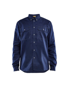 Flame Resistant Button-Up Shirt - Navy blue